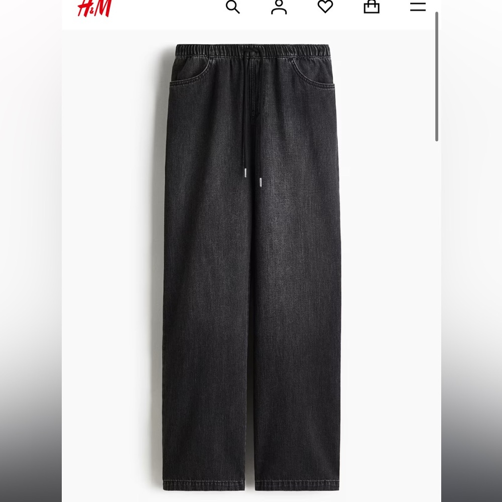 H&M Women’s Denim Drawstring Pants size Large